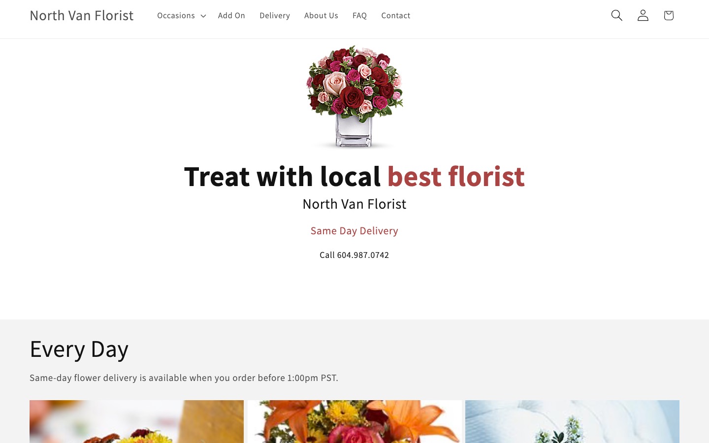 The current homepage